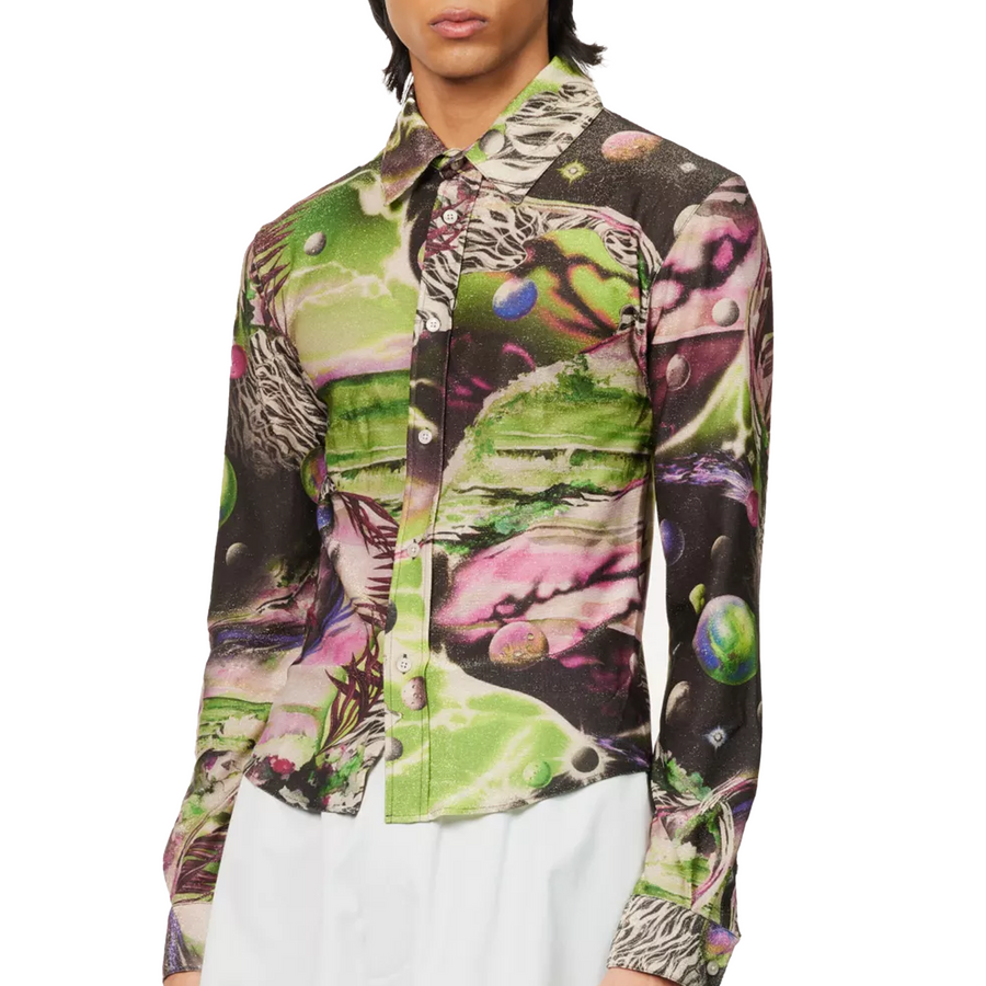 Martine Rose Stretched Shirt Space Green