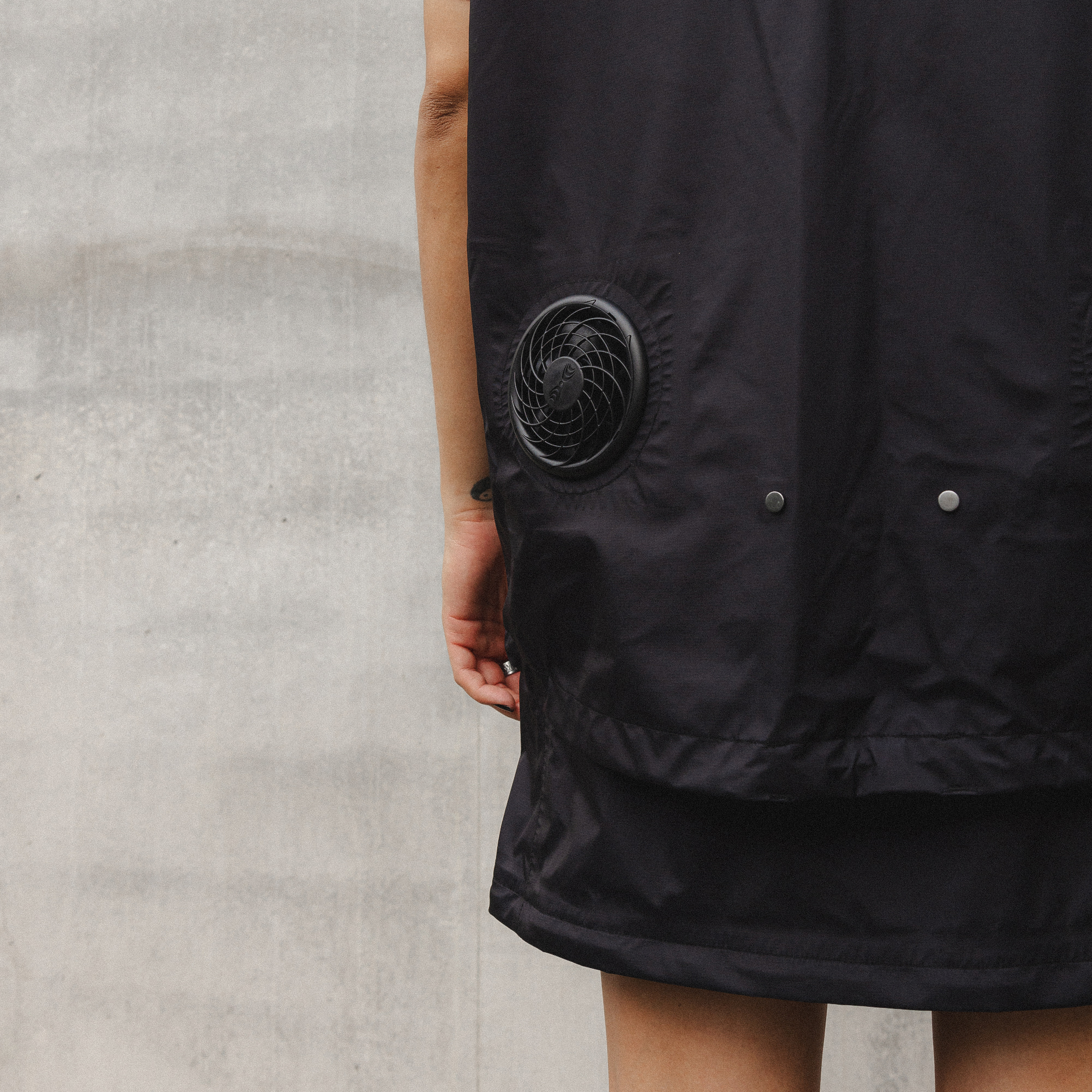 Meanswhile Women's 3 Layer Wrap Skirt Off Black