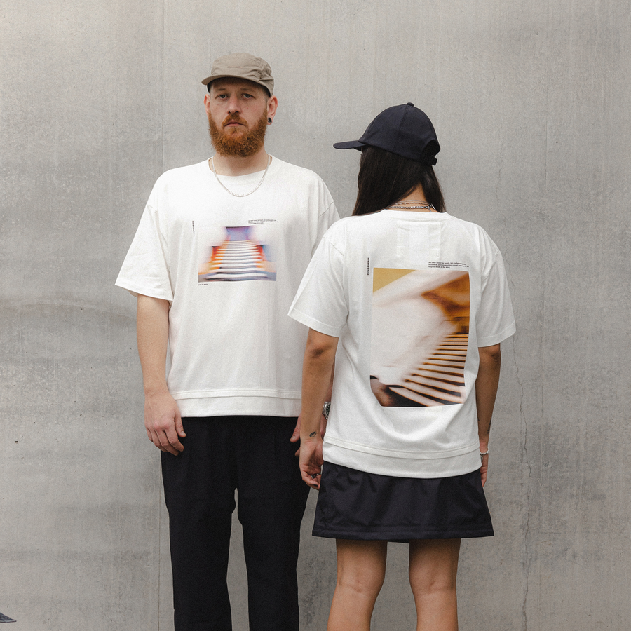 Meanswhile Layer T-Shirt x Ola Kolehmainen Off White C