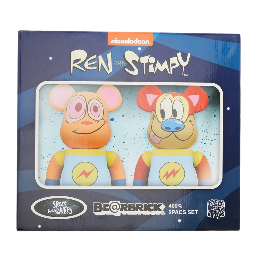 Medicom Toy BE@RBRICK Nickelodeon Ren & Stimpy Space Madness 400% Set of 2