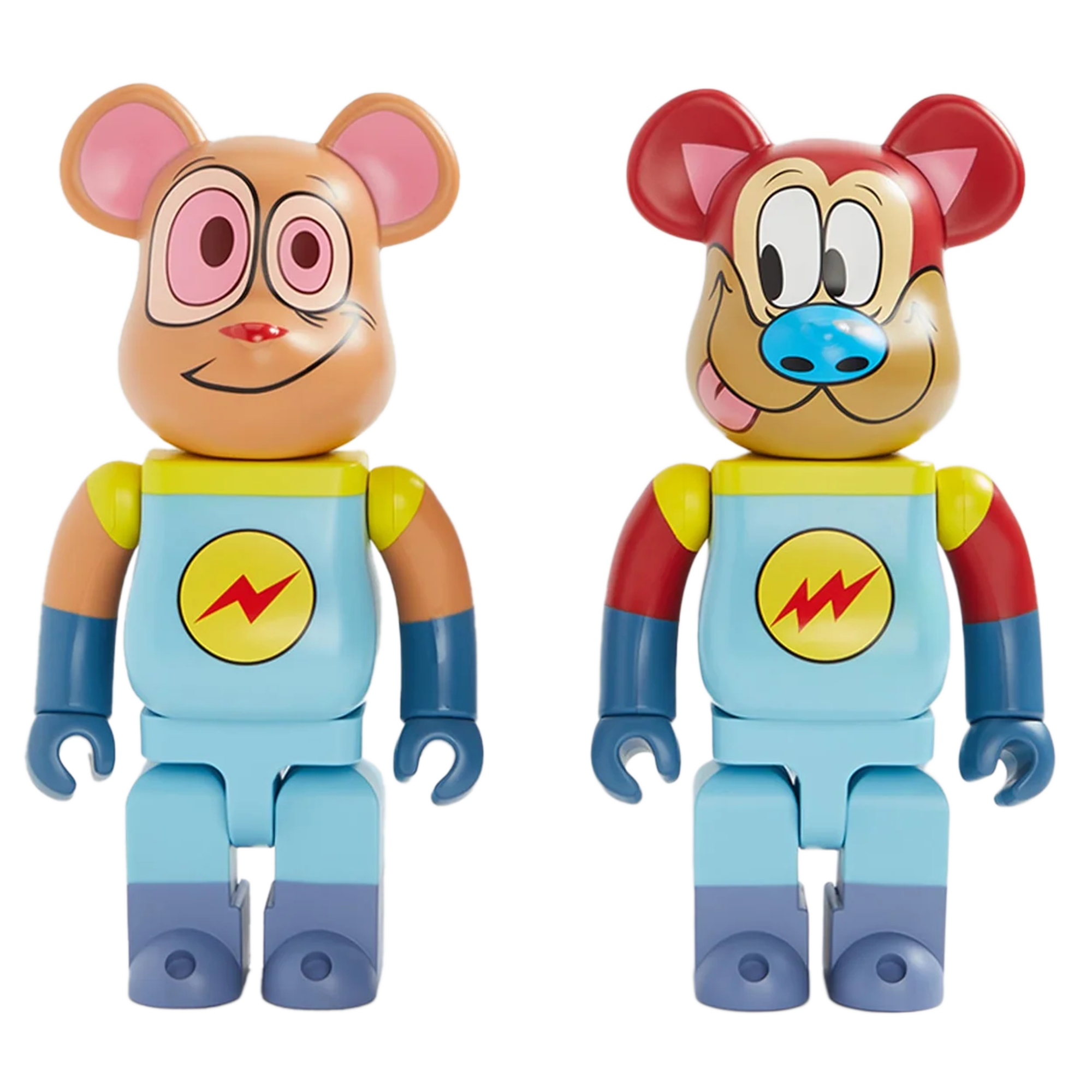 Medicom Toy BE@RBRICK Nickelodeon Ren & Stimpy Space Madness 400% Set of 2
