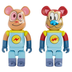 Medicom Toy BE@RBRICK Nickelodeon Ren & Stimpy Space Madness 400% Set of 2
