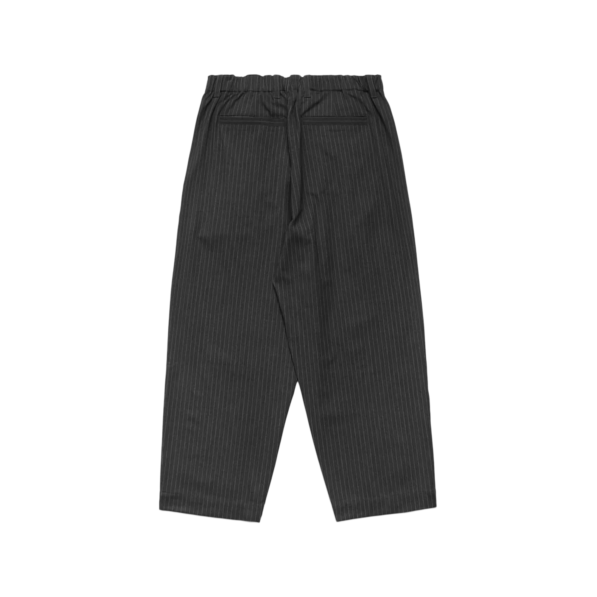 Metalwood Elastic Waist Baggy Pant Grey Pinstripe