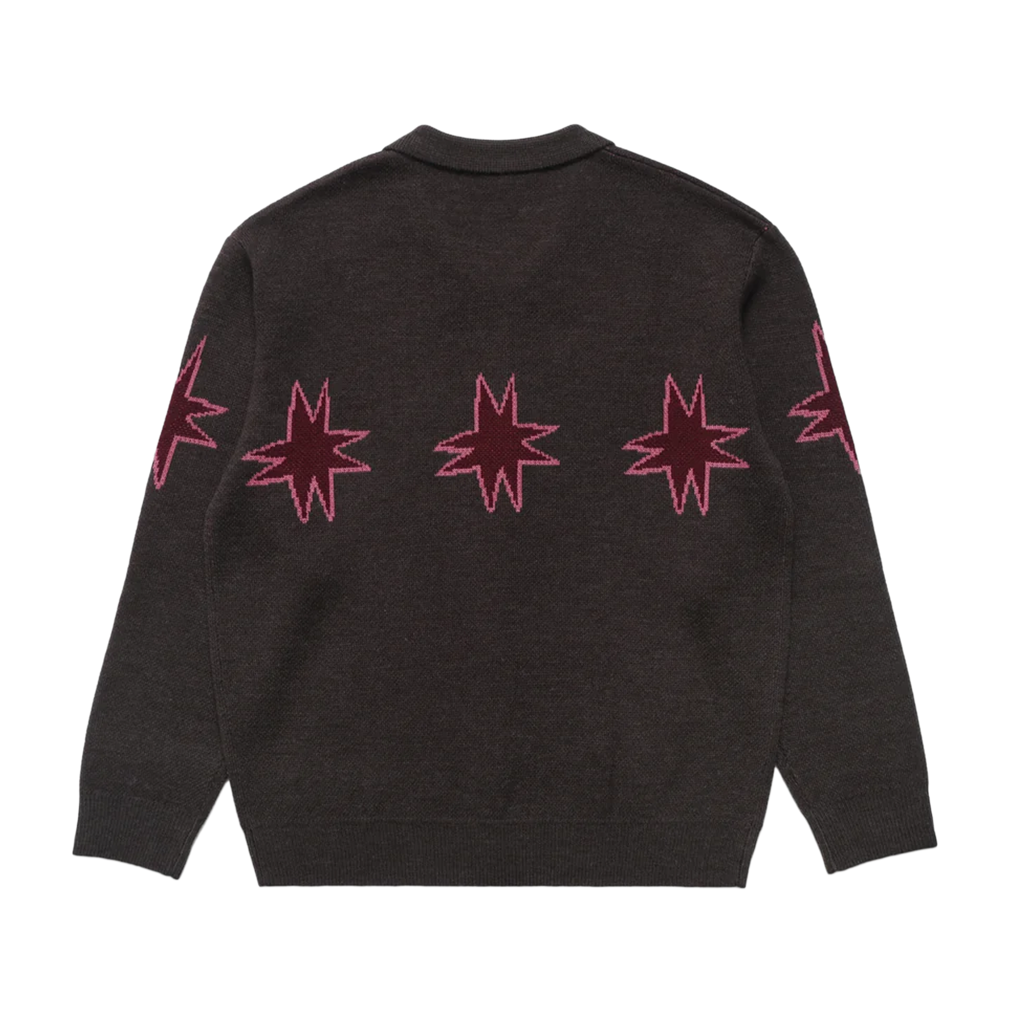 Metalwood Kiki Zip Knit Longsleeve Polo Graphite