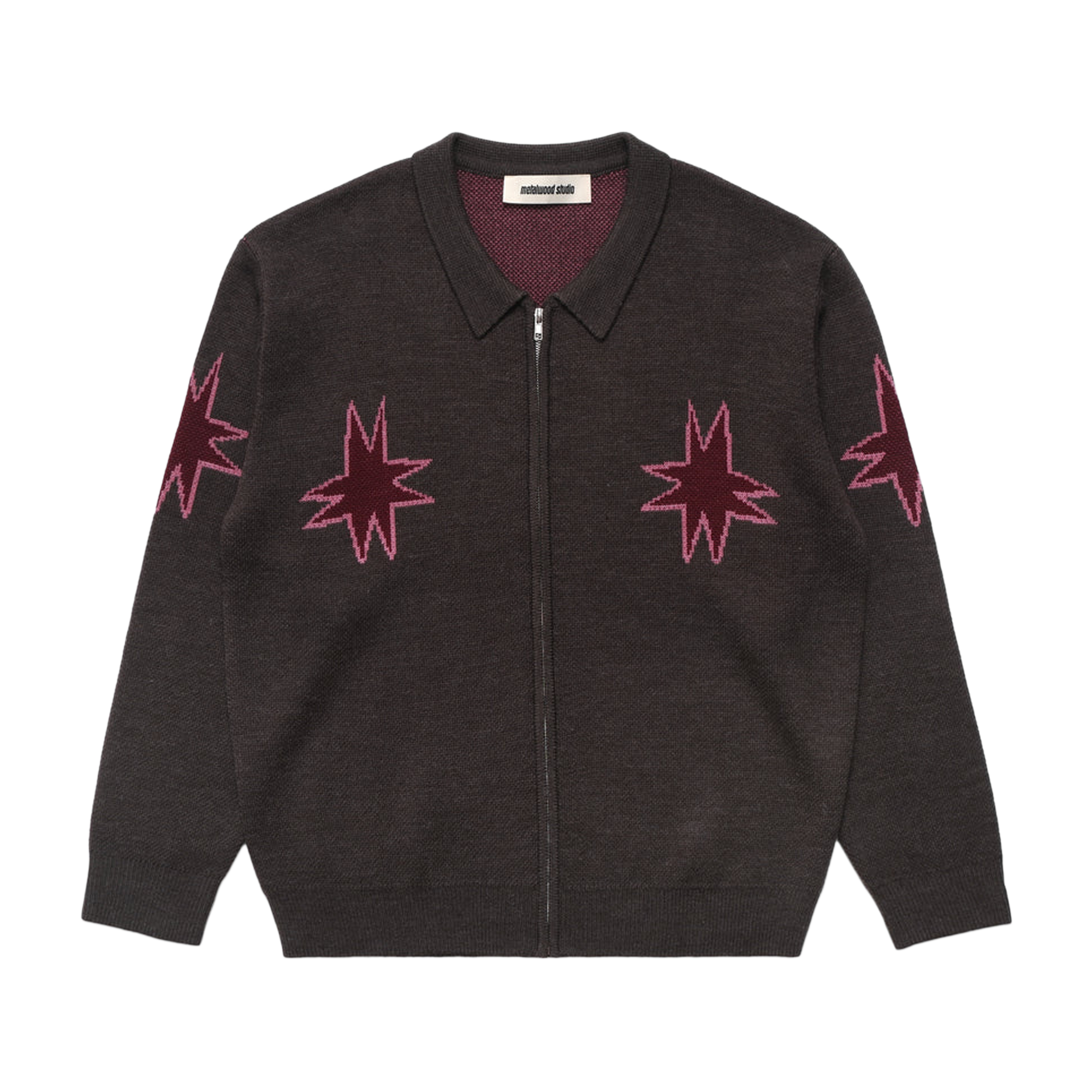 Metalwood Kiki Zip Knit Longsleeve Polo Graphite