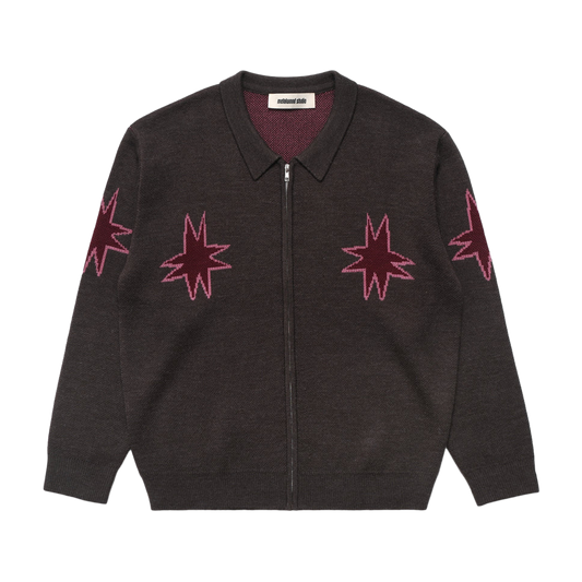 Metalwood Kiki Zip Knit Longsleeve Polo Graphite