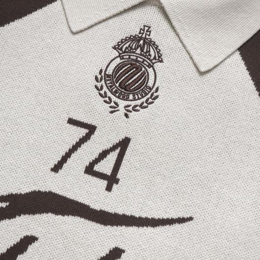 Metalwood Knit Football Top Cream