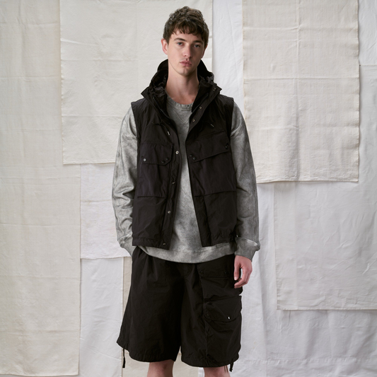 Ten c Mid Layer Hooded Vest Black