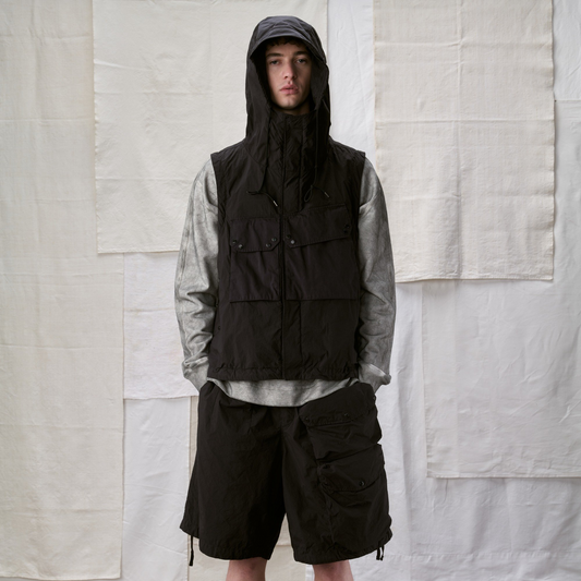 Ten c Mid Layer Hooded Vest Black