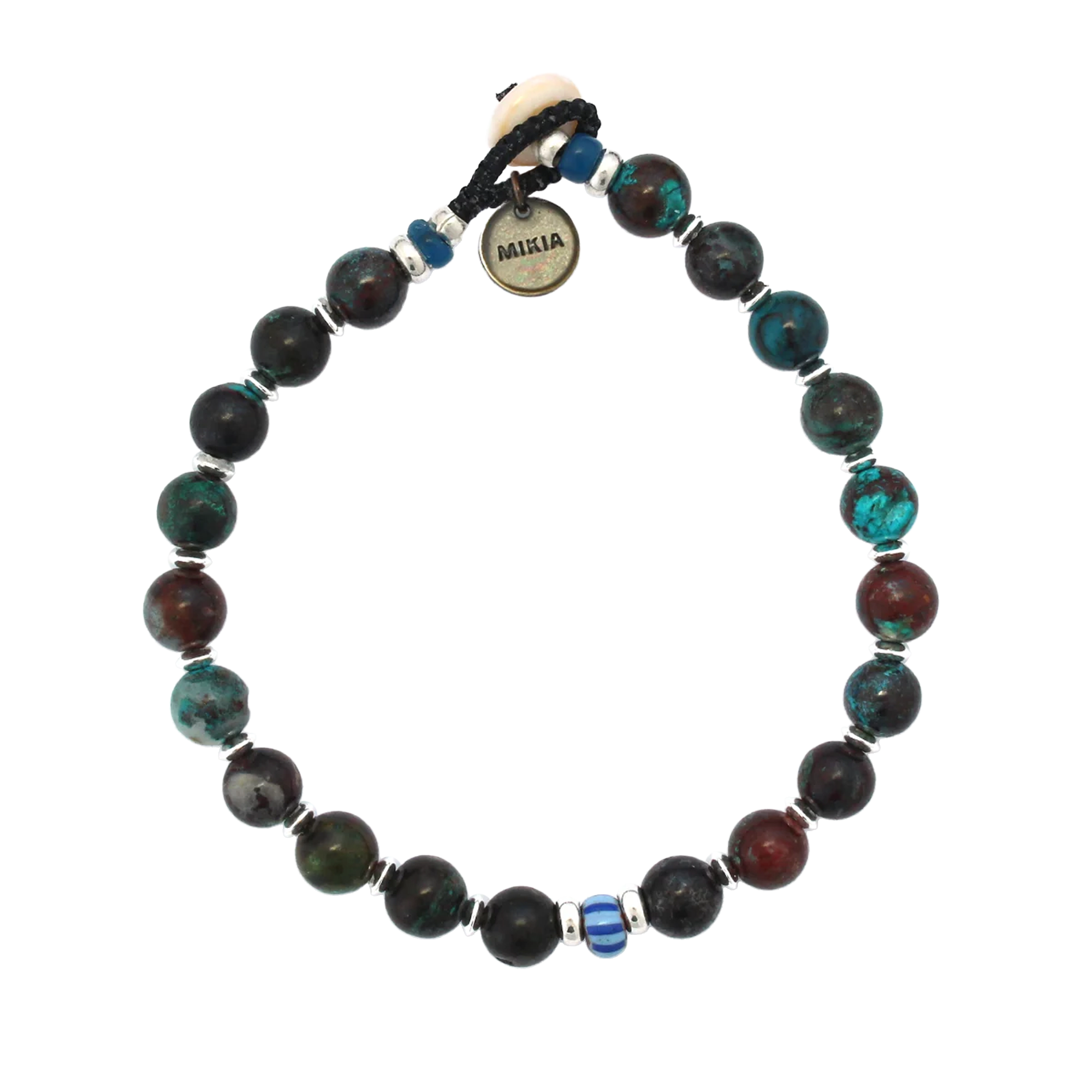 Mikia 6mm Stone Bracelet Chrysocolla