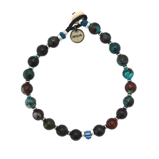 Mikia 6mm Stone Bracelet Chrysocolla