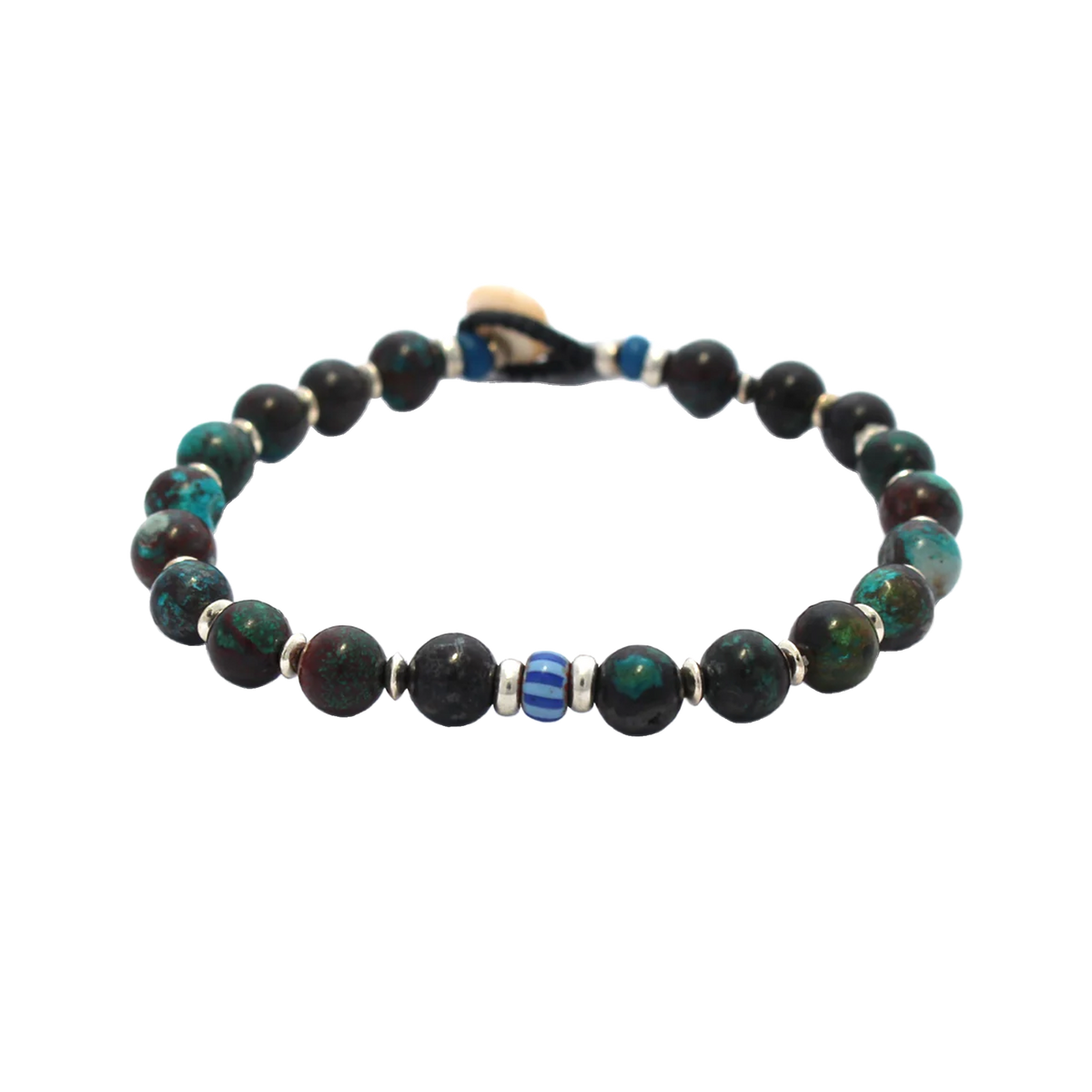 Mikia 6mm Stone Bracelet Chrysocolla