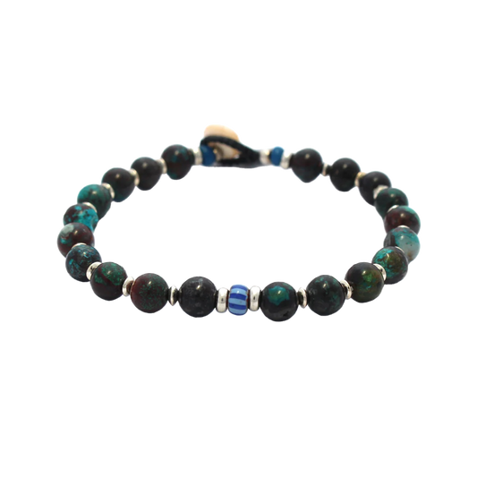 Mikia 6mm Stone Bracelet Chrysocolla