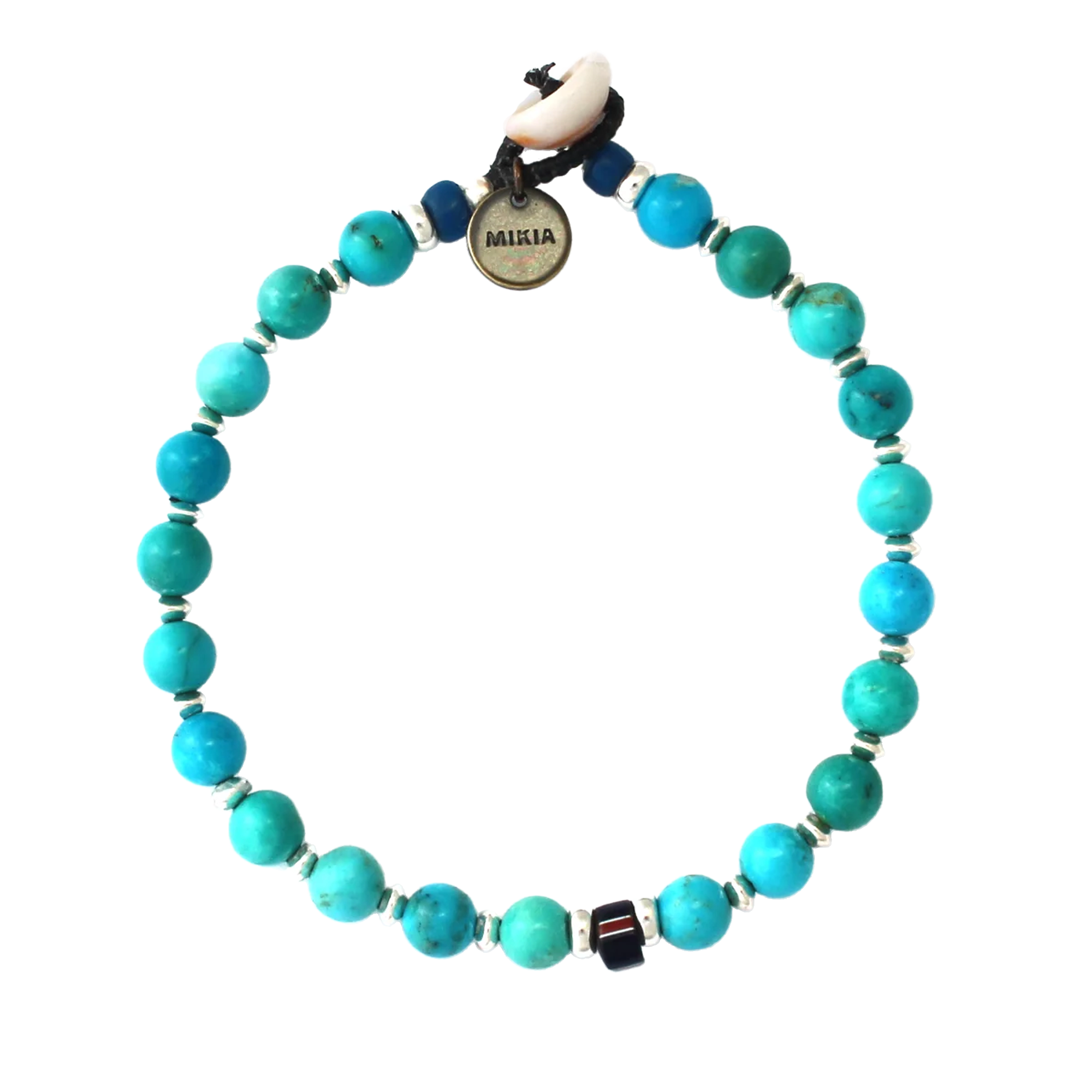 Mikia 6mm Stone Bracelet Turquoise