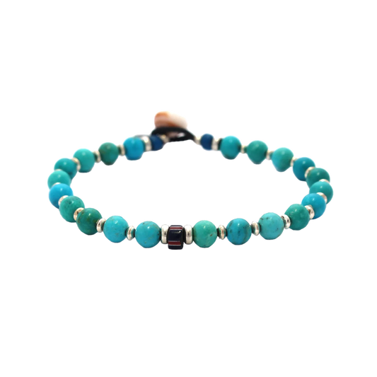 Mikia 6mm Stone Bracelet Turquoise