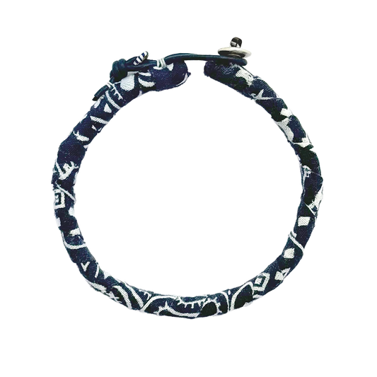 Mikia Bandana Bracelet Navy