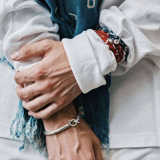 Mikia Bandana Bracelet Navy