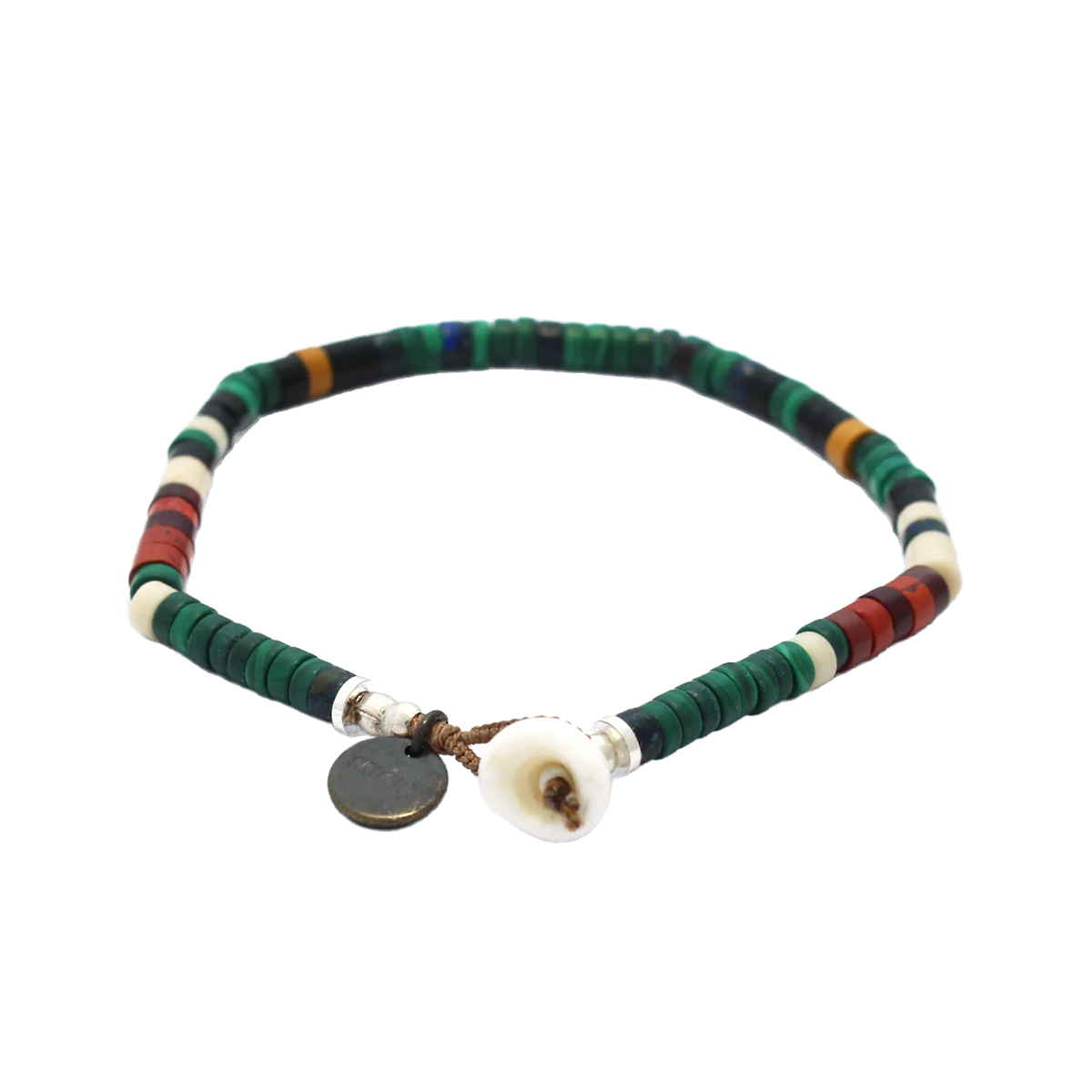Mikia Heishi Beads Bracelet Malachite