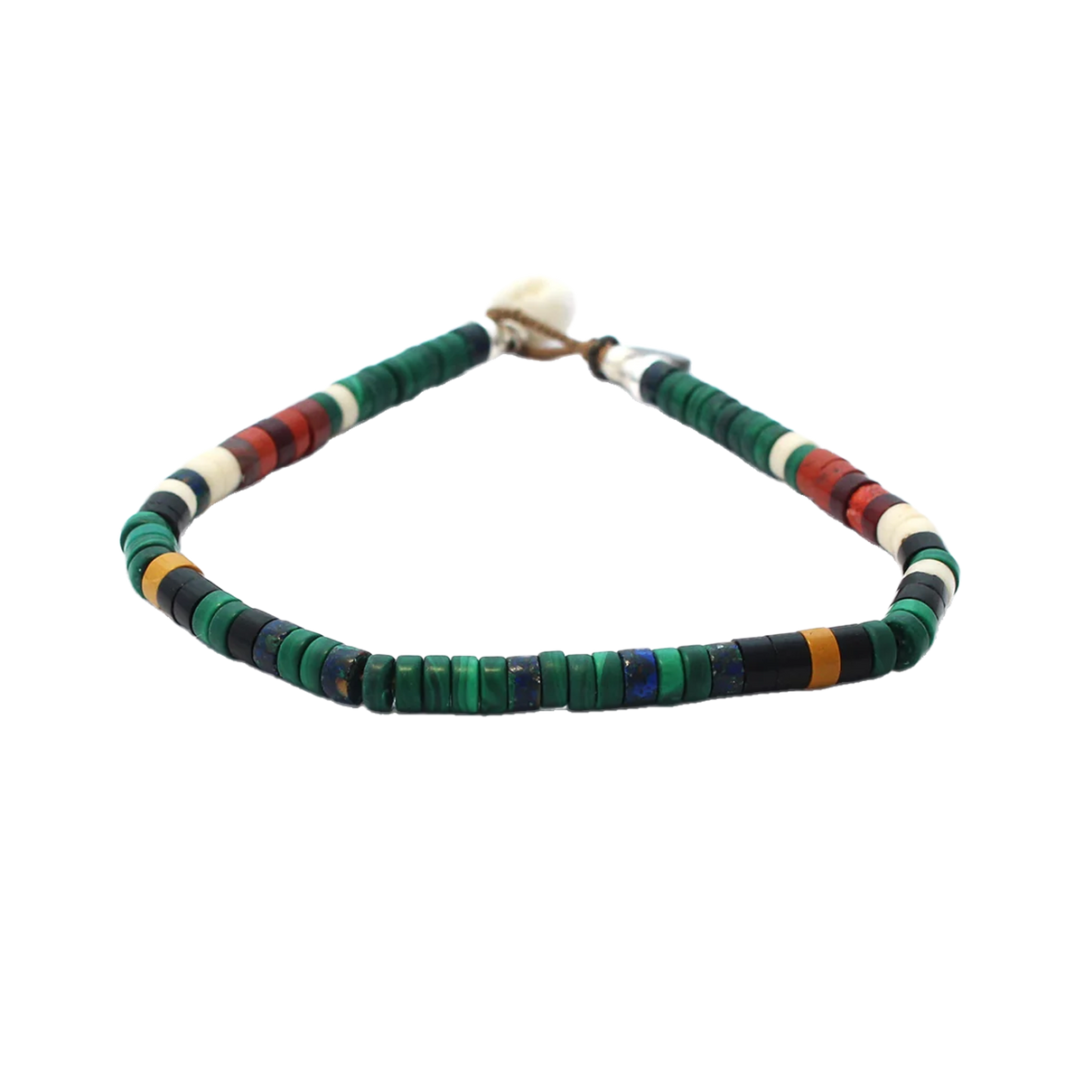 Mikia Heishi Beads Bracelet Malachite