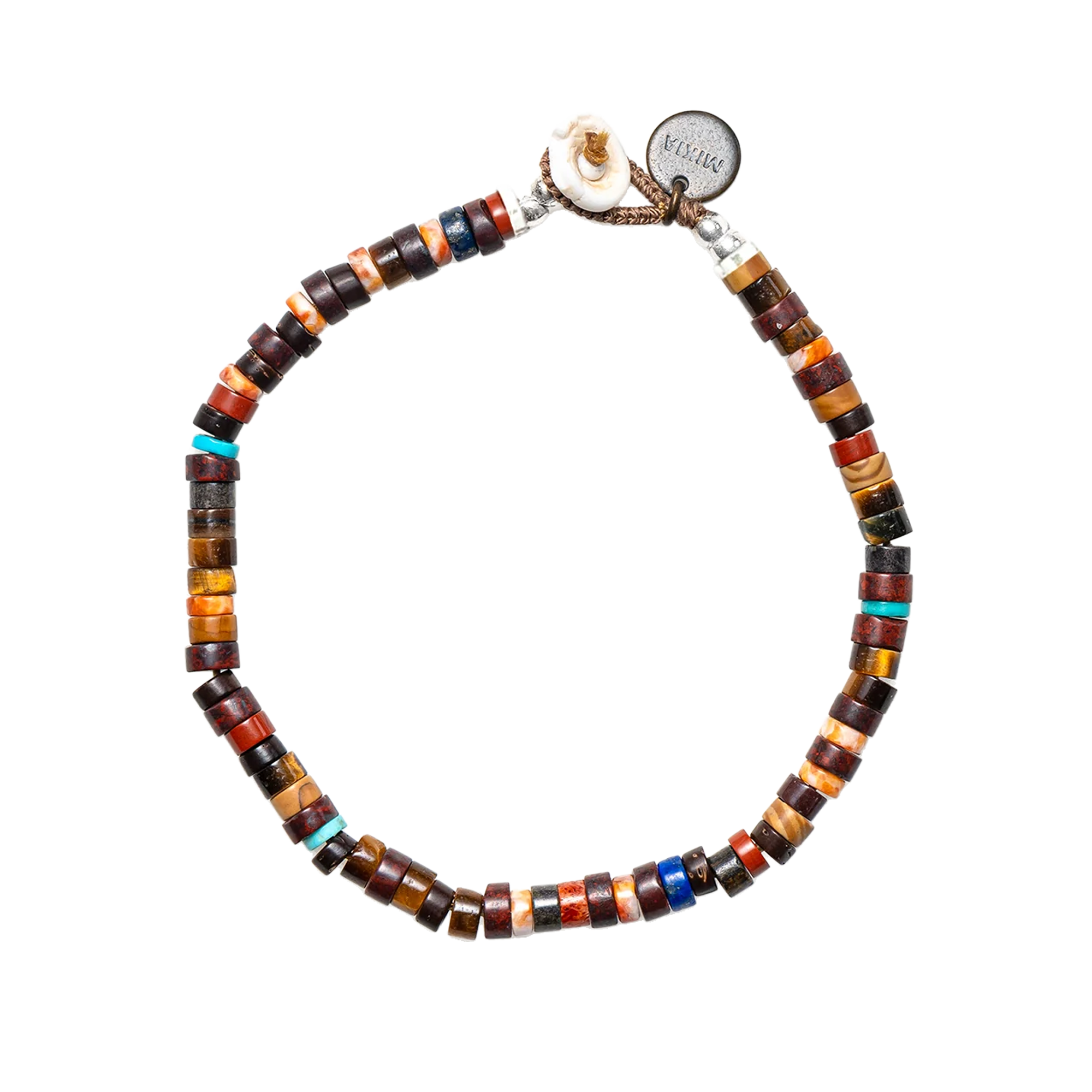 Mikia Heishi Beads Bracelet Brown