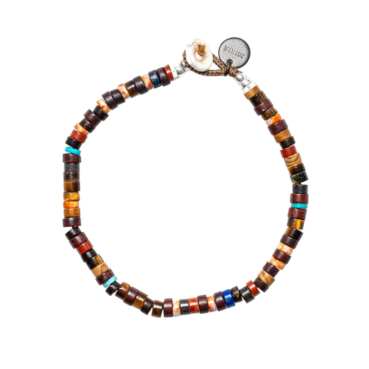 Mikia Heishi Beads Bracelet Brown