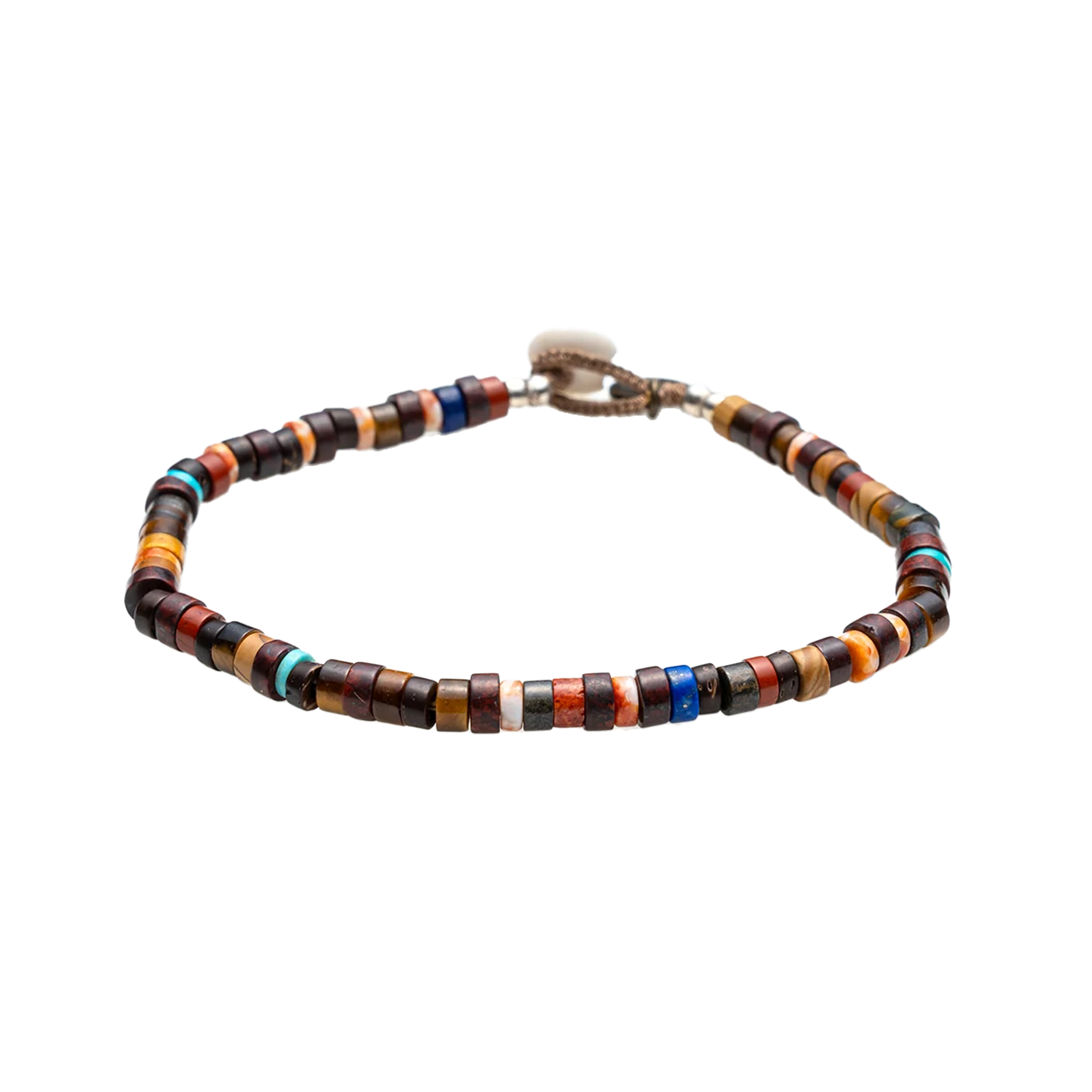 Mikia Heishi Beads Bracelet Brown