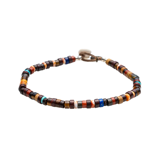 Mikia Heishi Beads Bracelet Brown