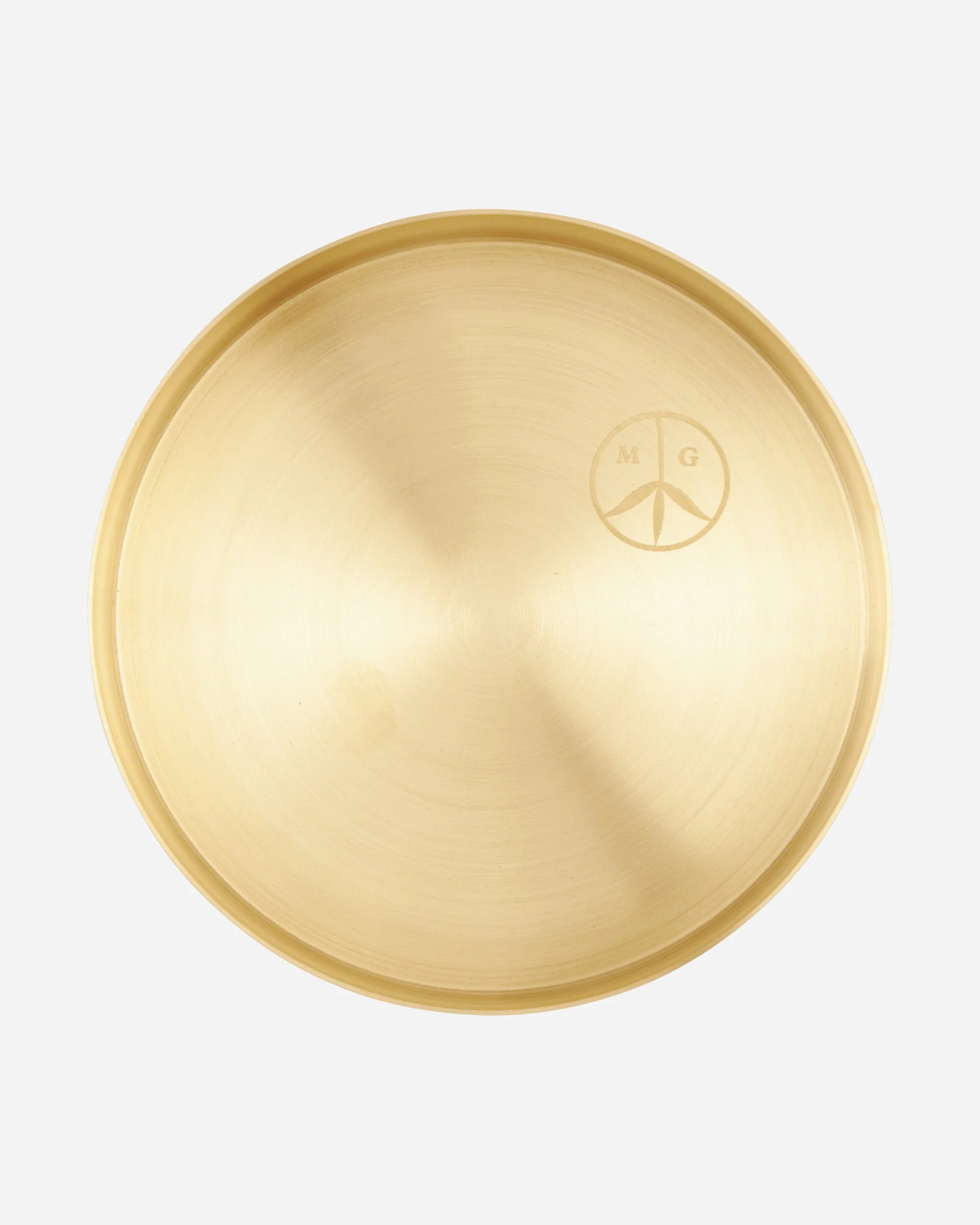 Mister Green Circle Peace Logo Tray Brass