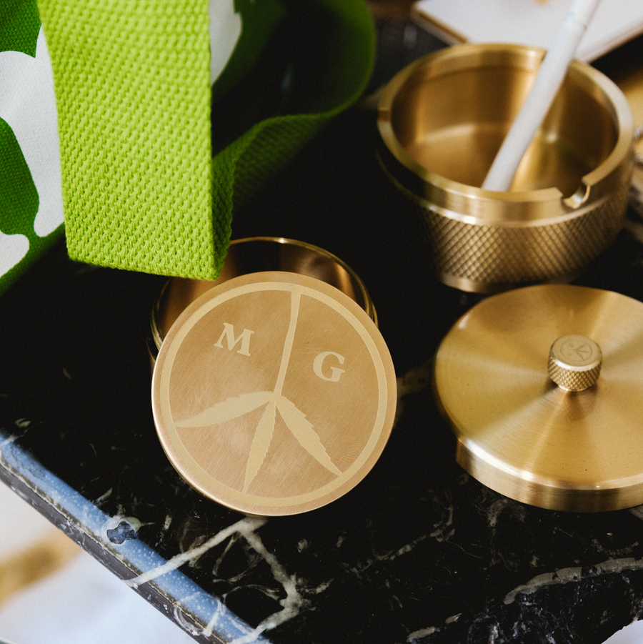 Mister Green Peace logo Container Heavy Brass