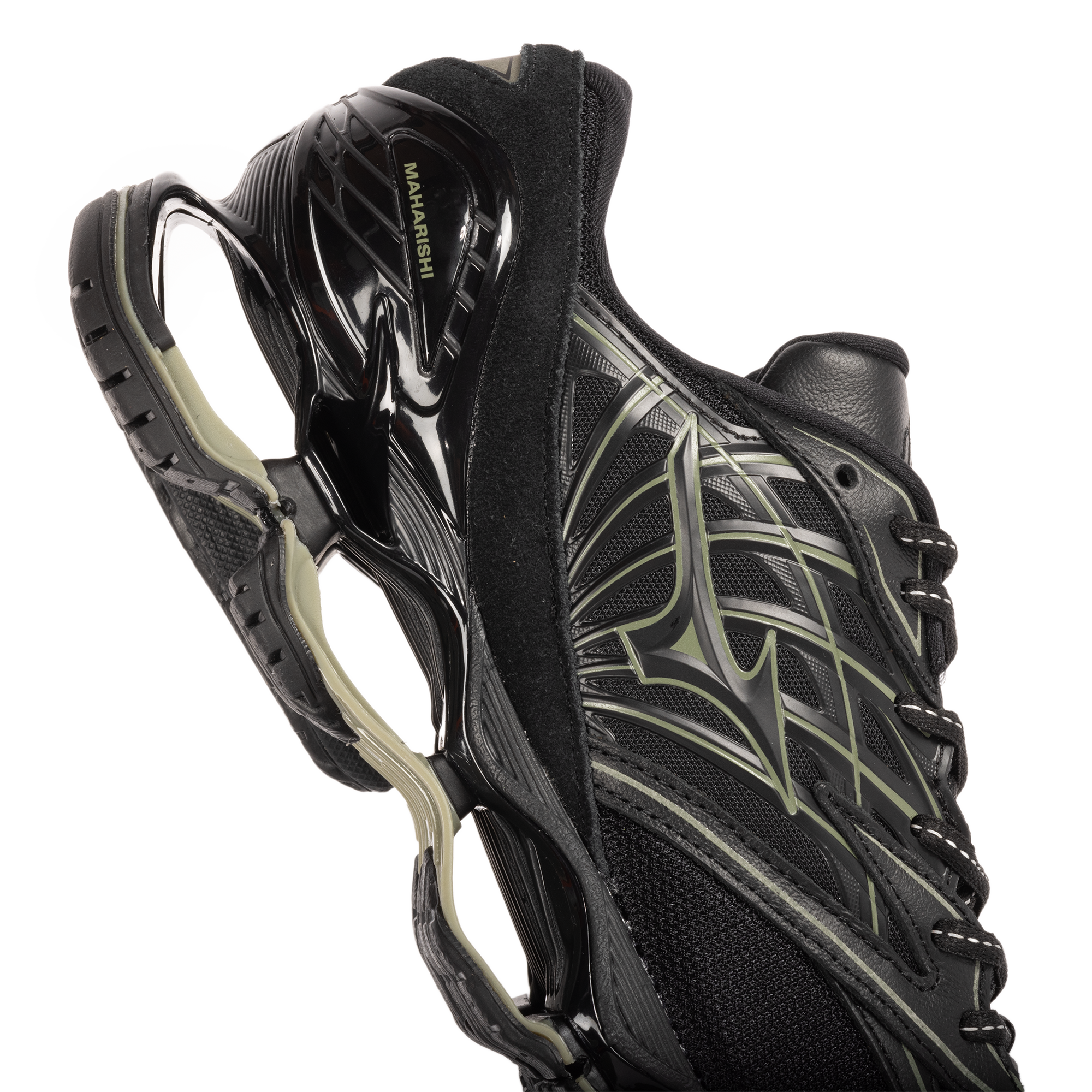 Mizuno x Maharishi Wave Prophecy LS Black/Deep Green D1GD261701