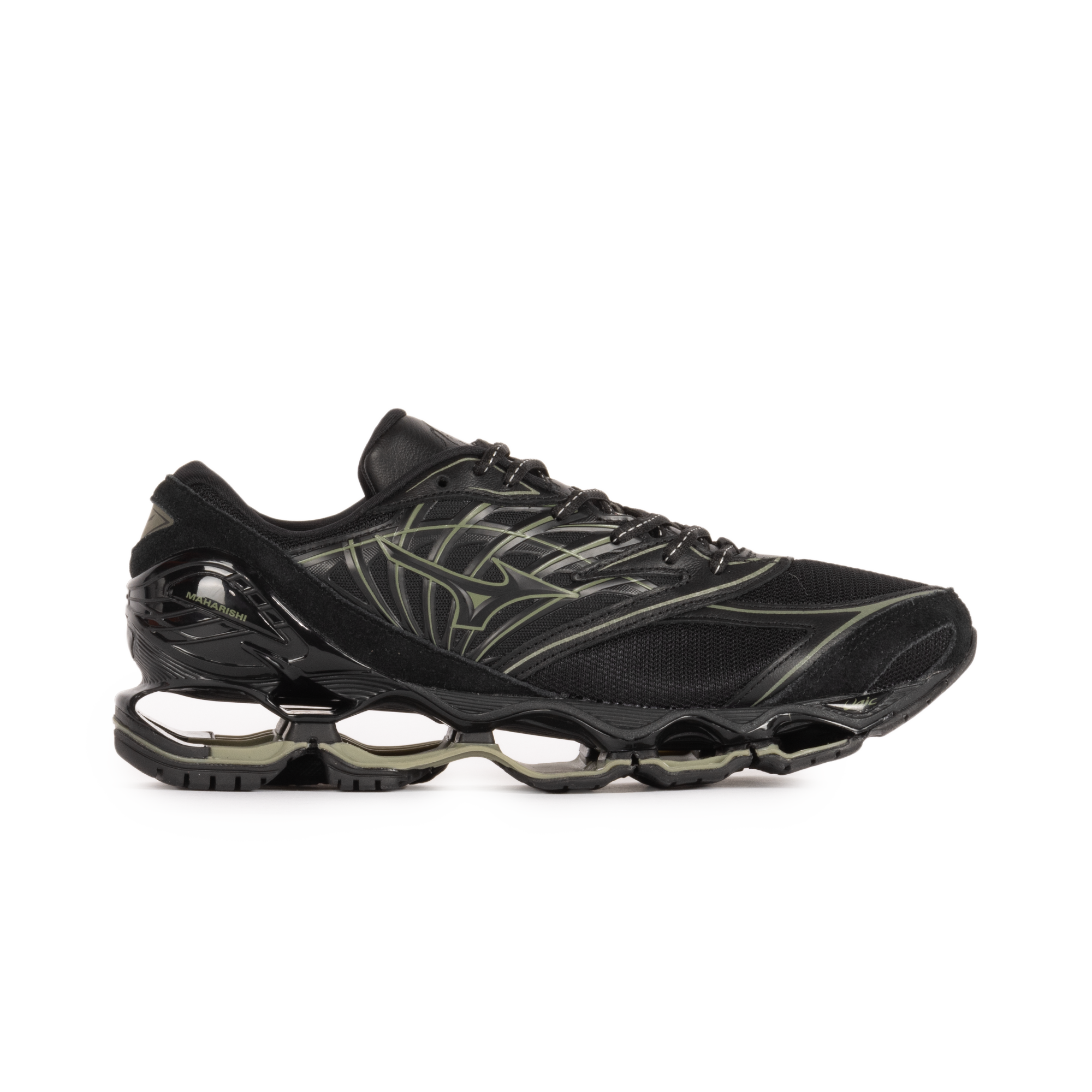 Mizuno x Maharishi Wave Prophecy LS Black/Deep Green D1GD261701