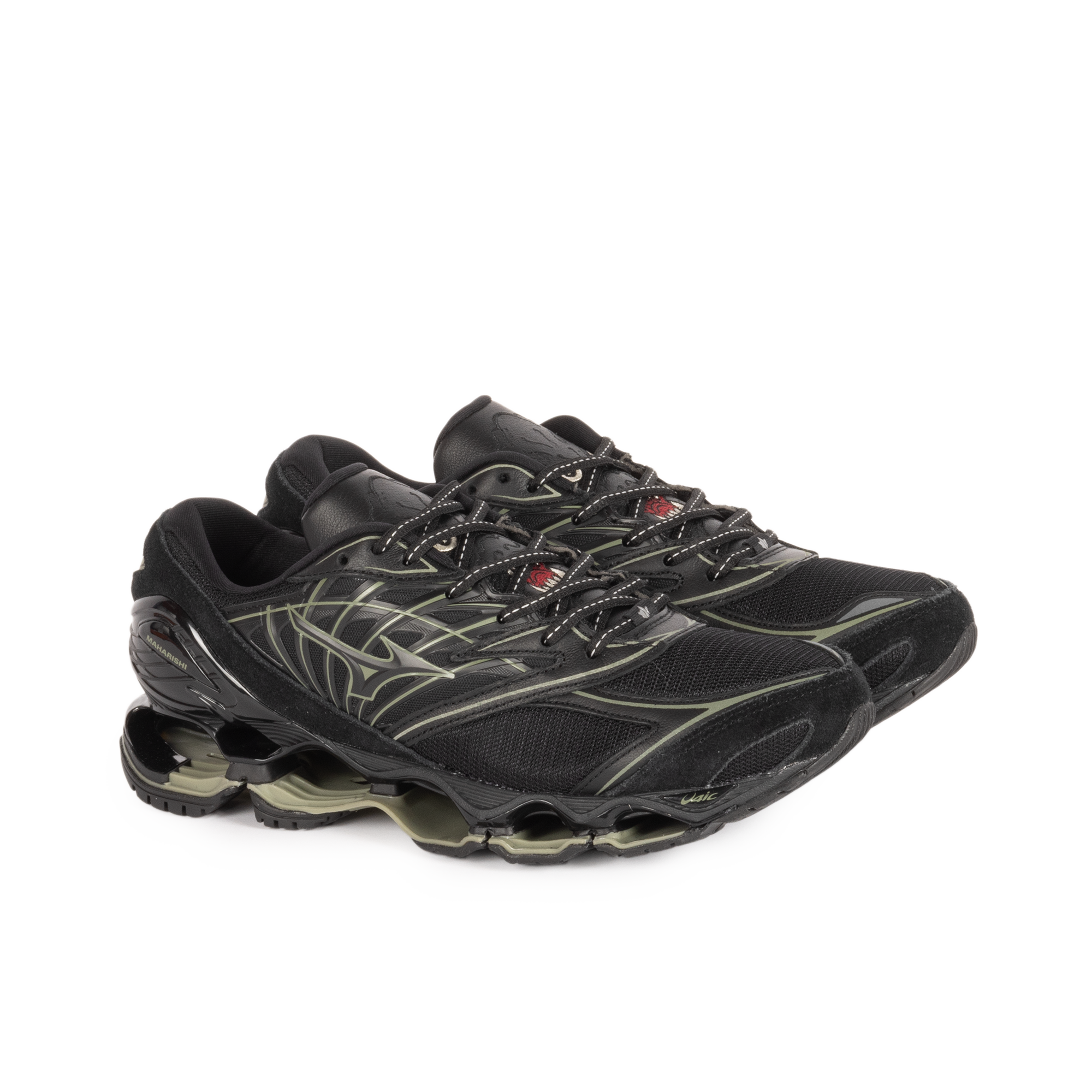 Mizuno x Maharishi Wave Prophecy LS Black/Deep Green D1GD261701