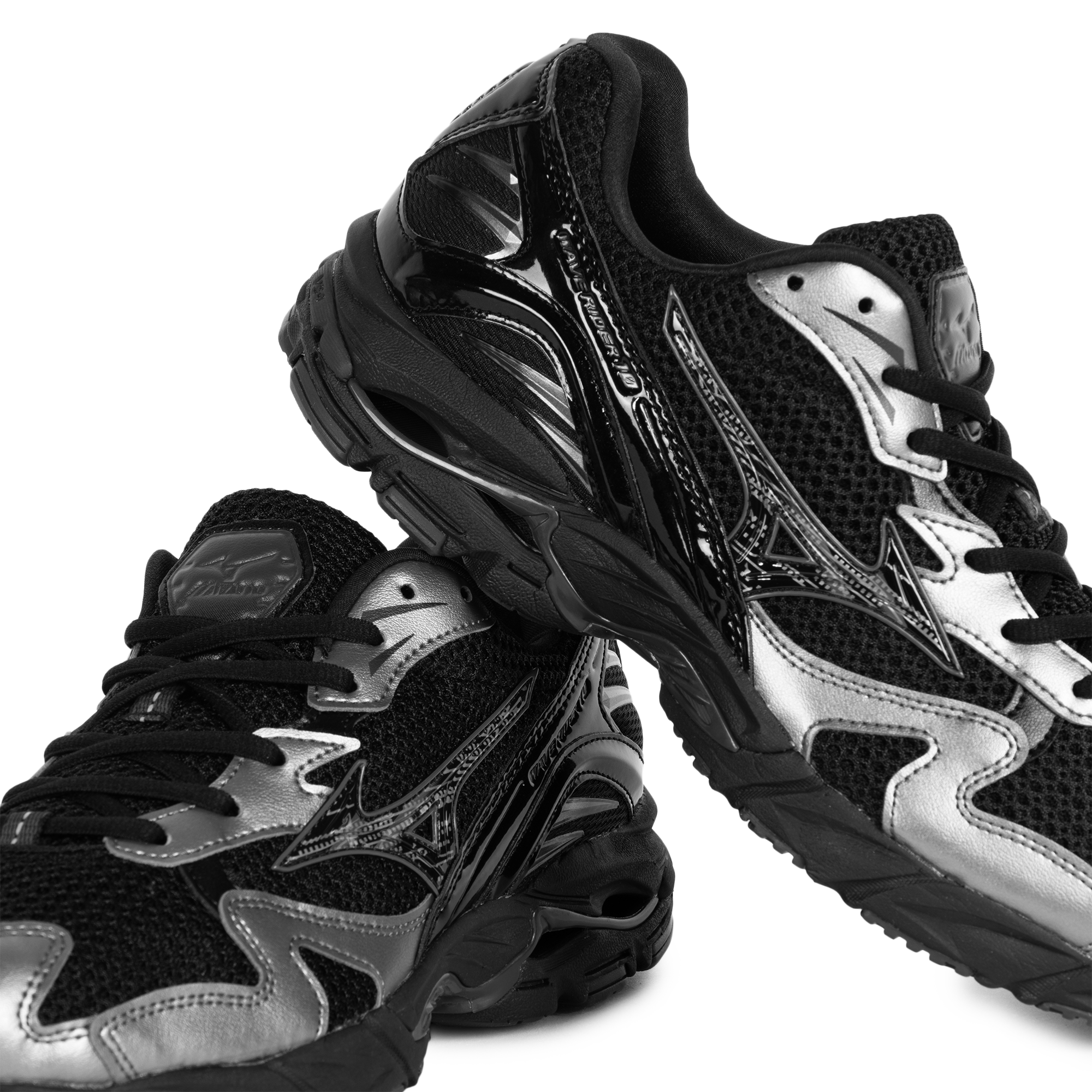 Mizuno Wave Rider 10 Black/Blk Sand/Metallic Gray D1GA261601