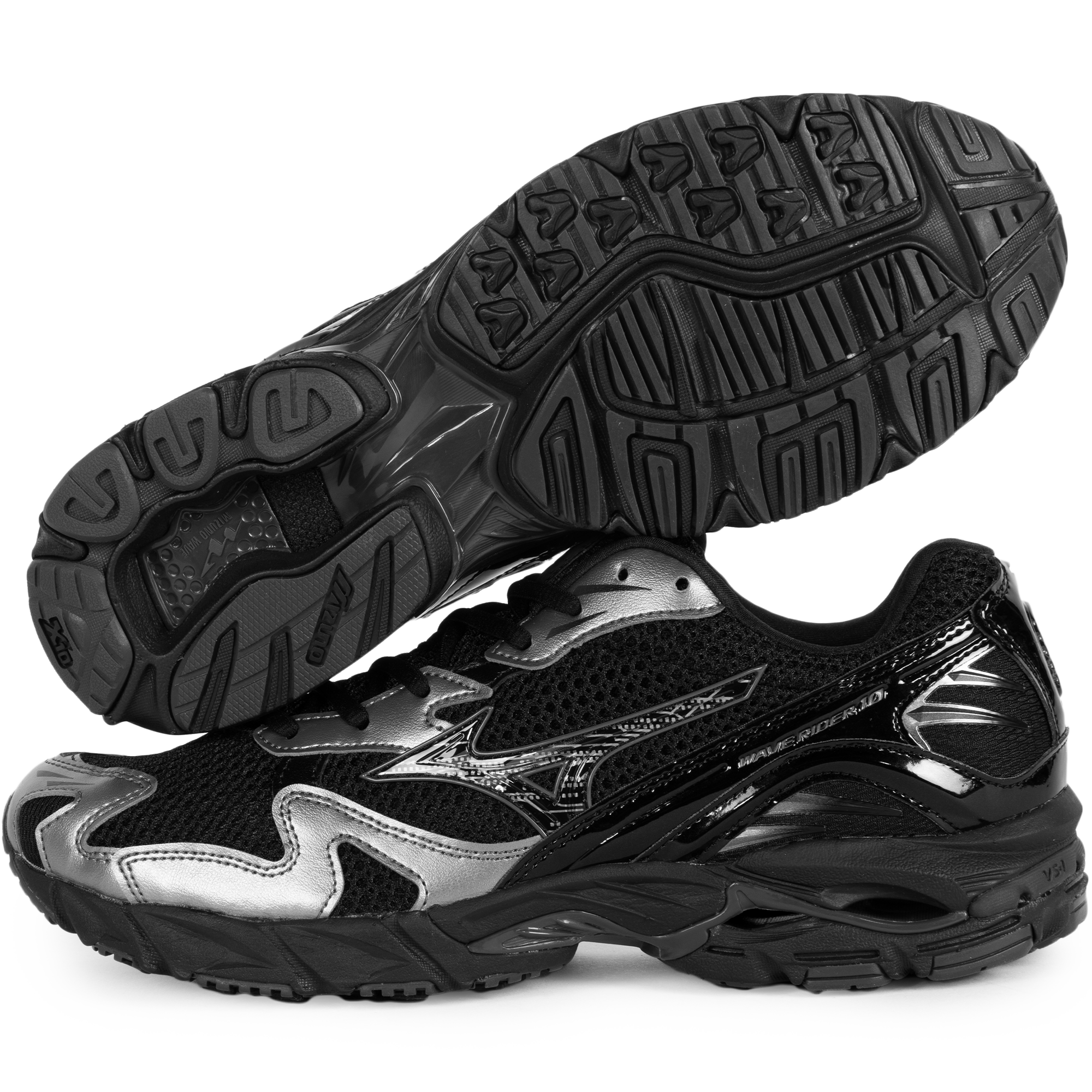 Mizuno Wave Rider 10 Black/Blk Sand/Metallic Gray D1GA261601