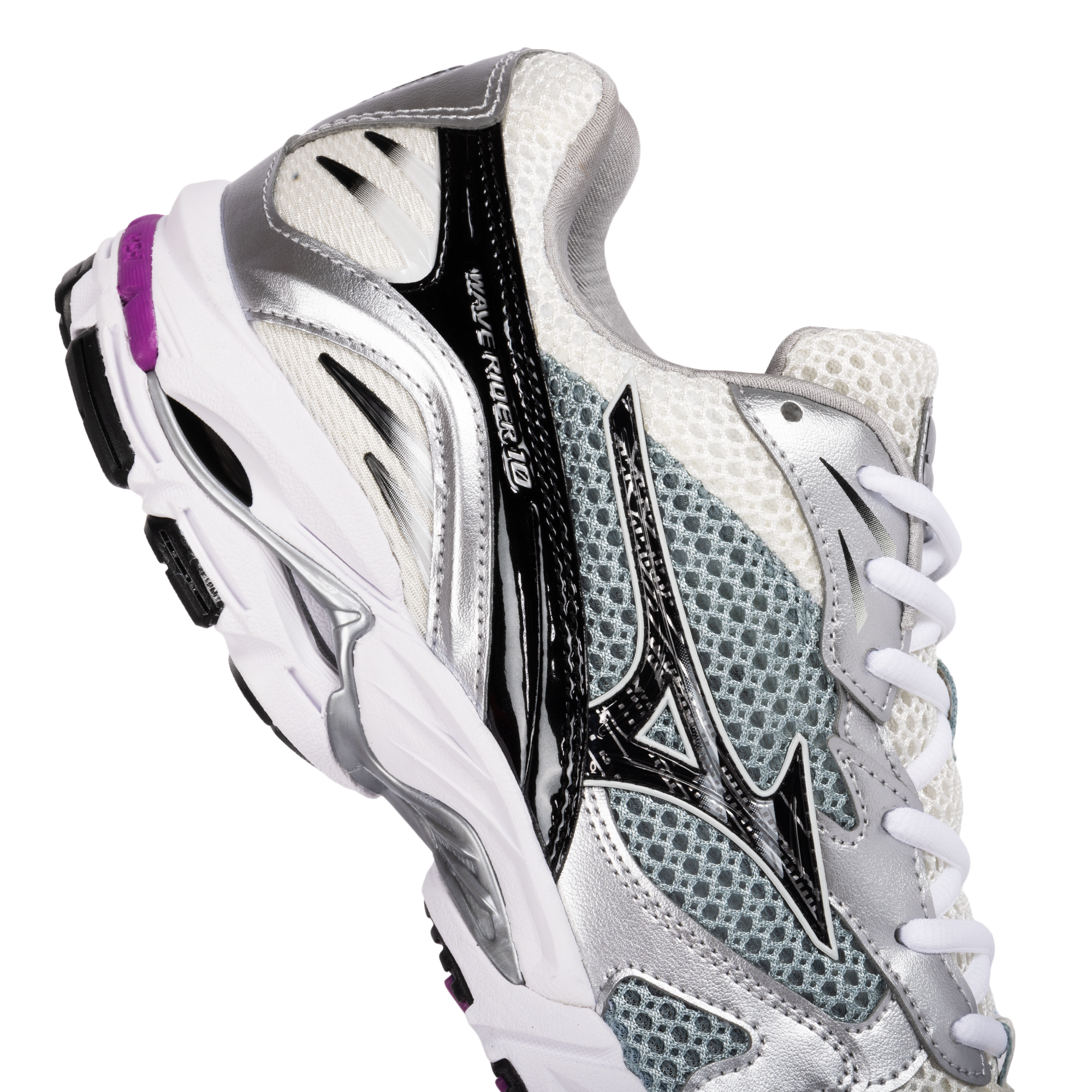 Mizuno Wave Rider Snow White/Black/Slate D1GA210418