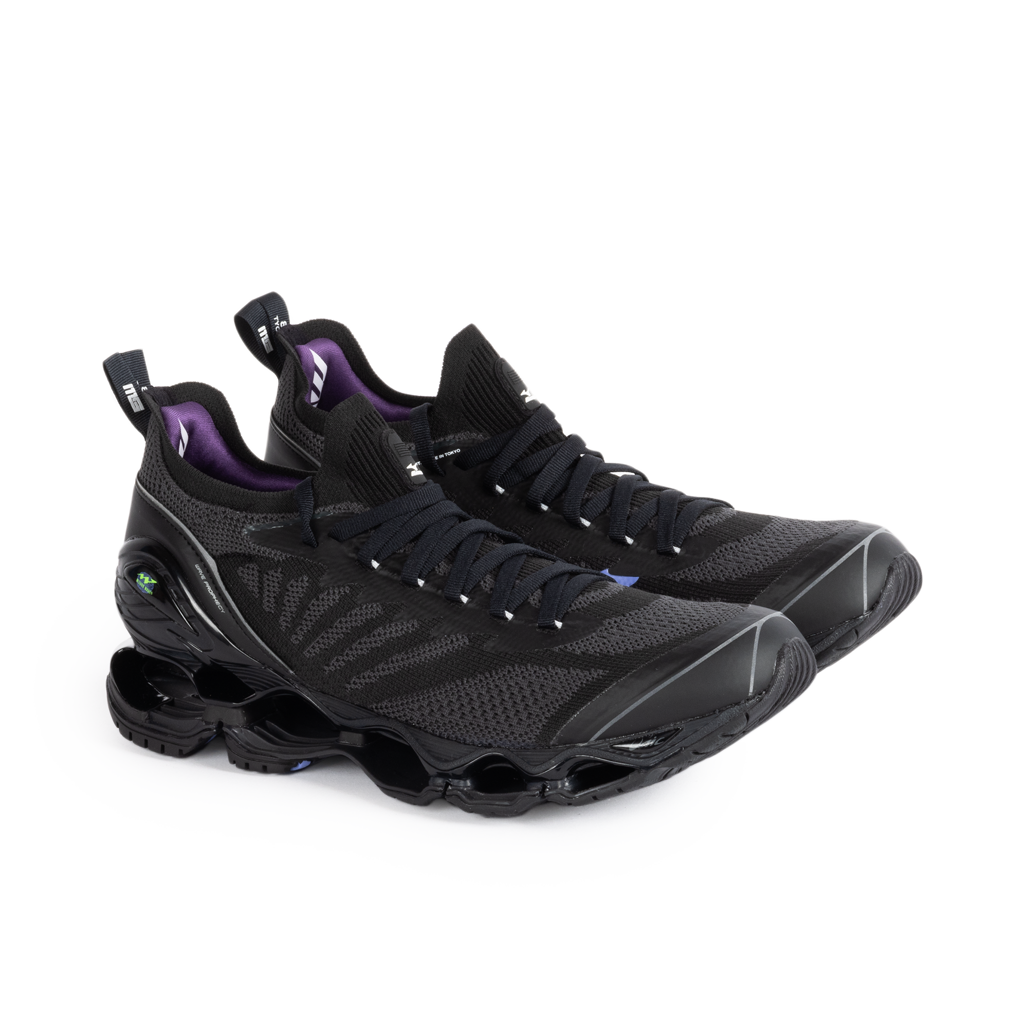 Mizuno x Magic Stick Wave Prophecy LS Mita Black/Dark Grey/Purple D1GD263601