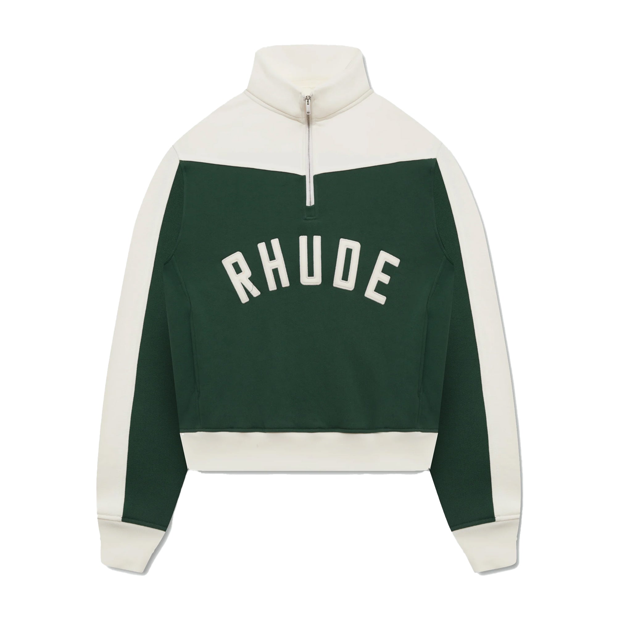 R H U D E Monaco Half-Zip Hunter Green/Cream