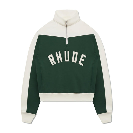 R H U D E Monaco Half-Zip Hunter Green/Cream