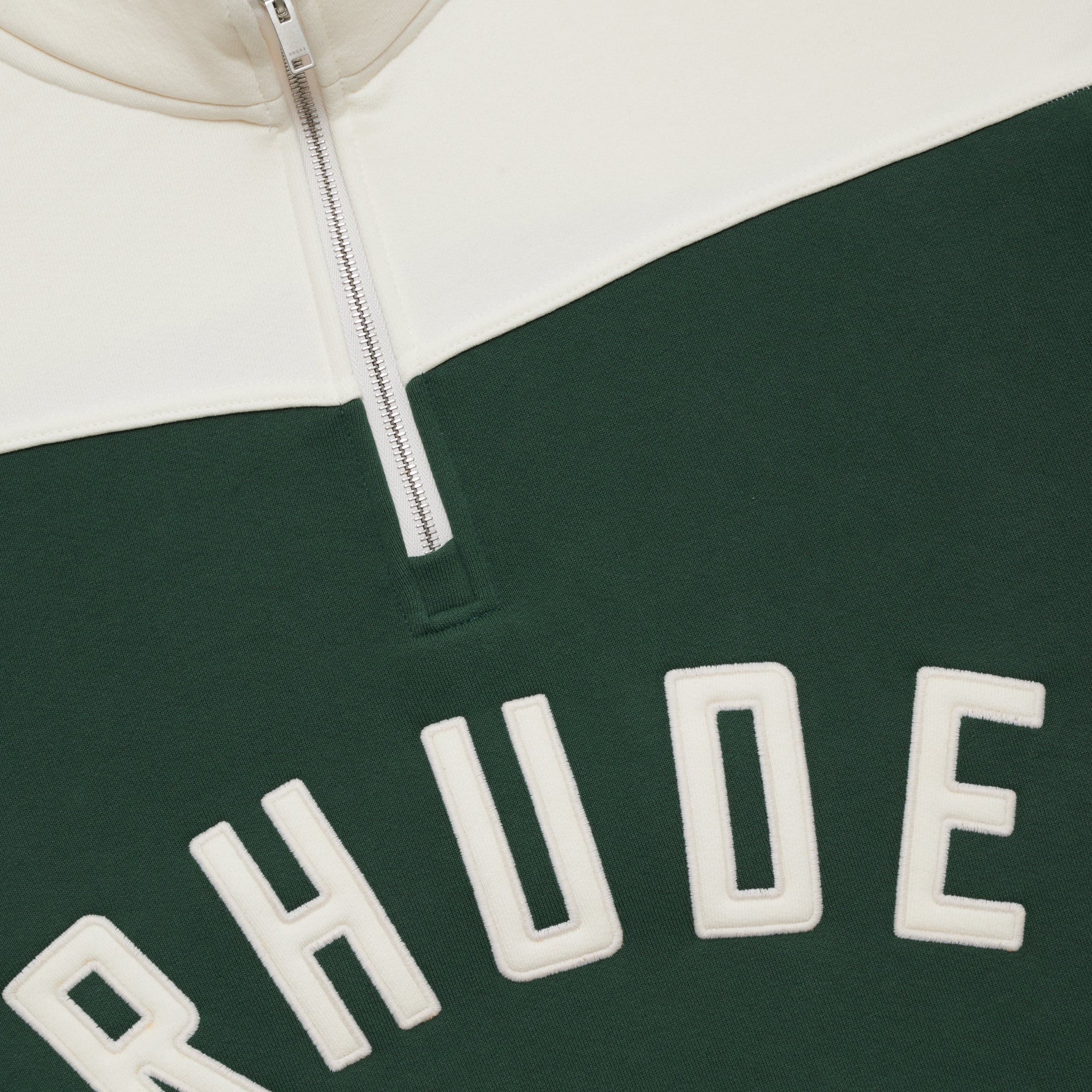 R H U D E Monaco Half-Zip Hunter Green/Cream