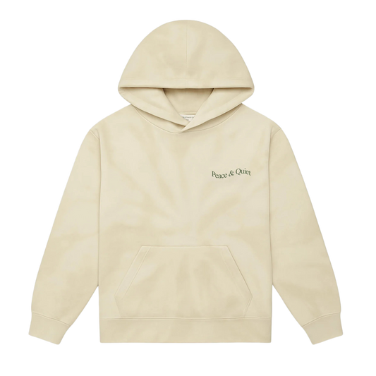 Museum of Peace & Quiet Wordmark Tye Dye Hoodie Bone