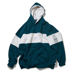 Nautica Japan Color Block Hoodie Green Laced