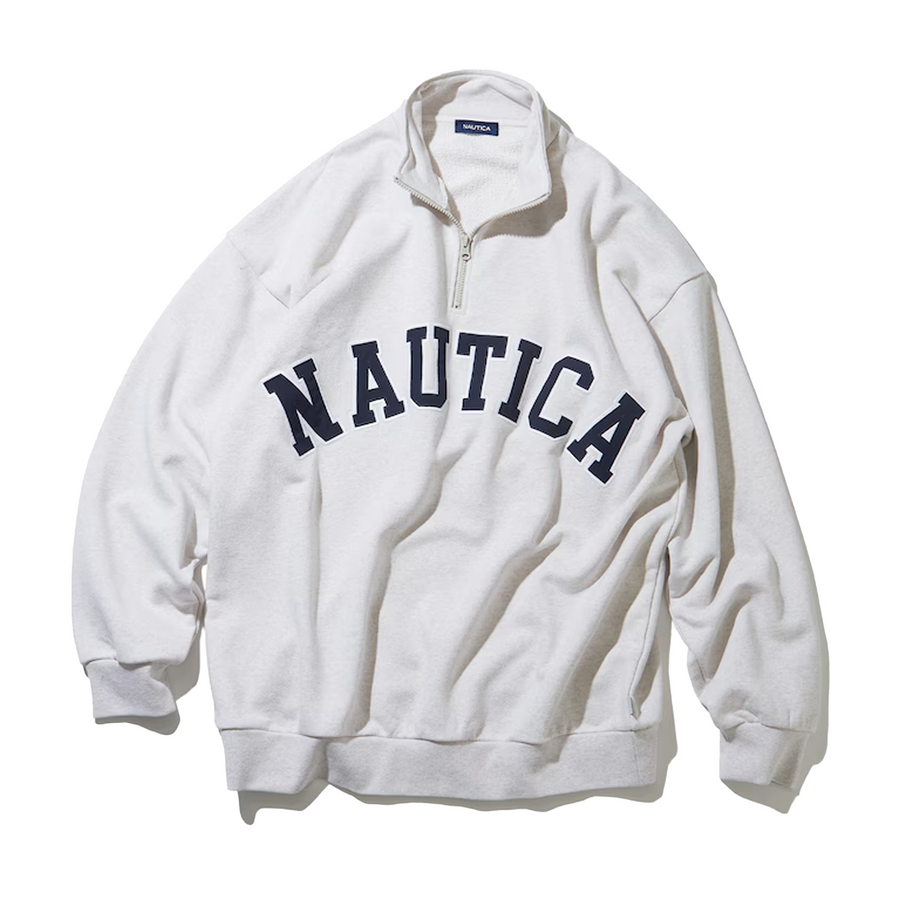 Nautica Japan Arch Logo Half Zip Sweat Ash