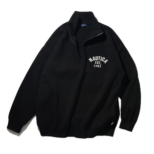 Nautica Japan Half Zip Sweater Black