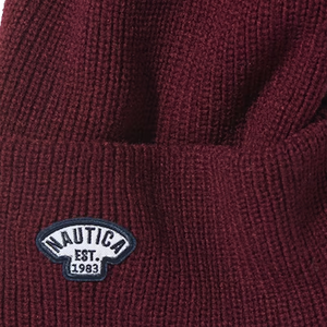 Nautica Japan Knit Wappen Cap Burgundy