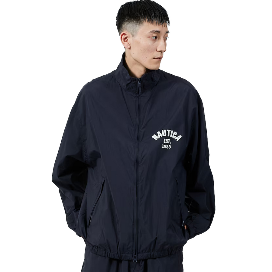 Nautica Japan Water Repellent Nylon Track Jacket Black