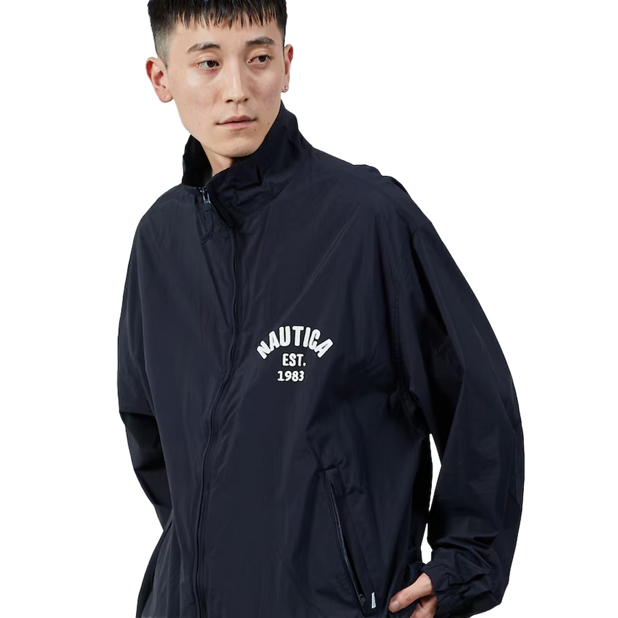 Nautica Japan Water Repellent Nylon Track Jacket Black