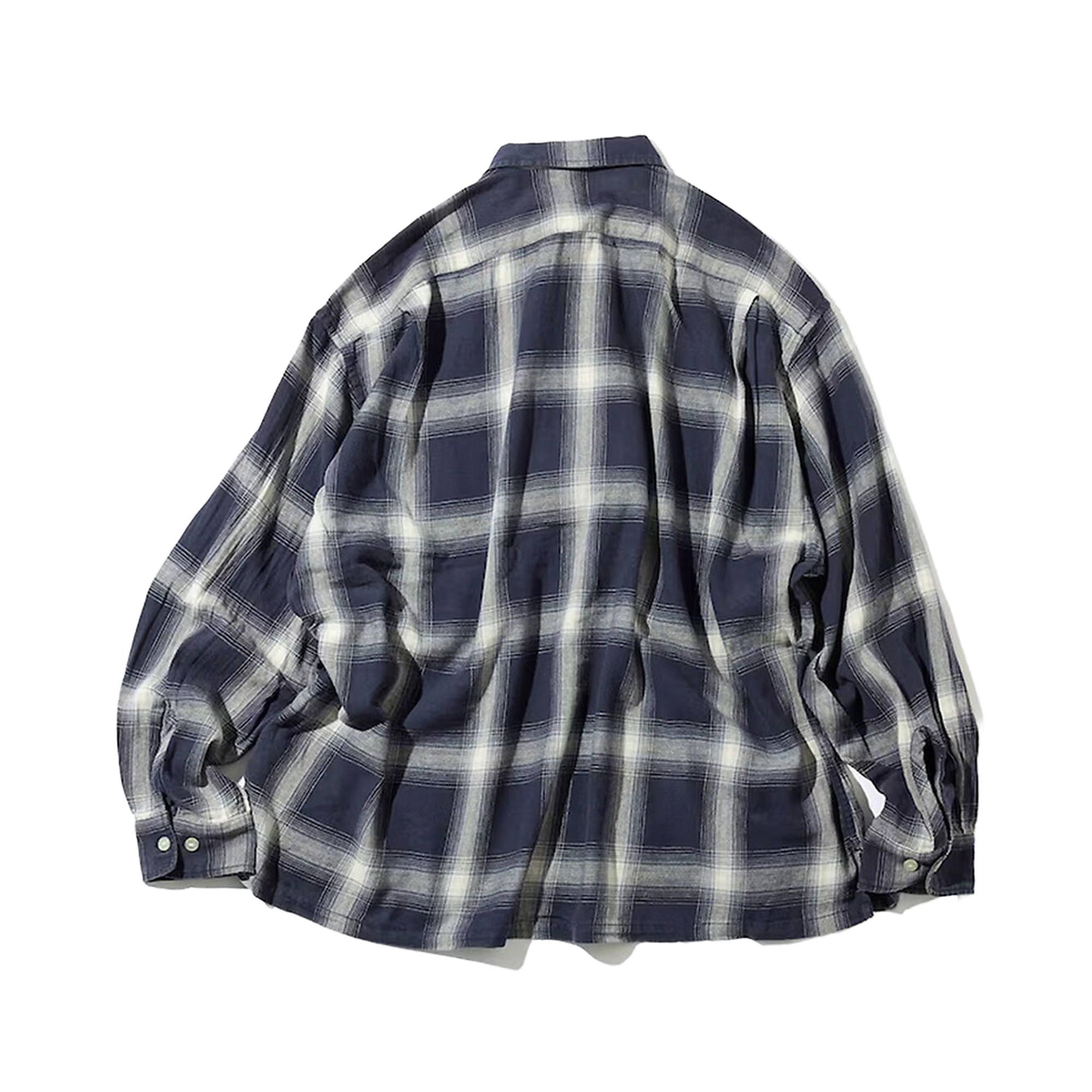 Nautica Japan Ombre Bleached Long Sleeve Shirt Navy