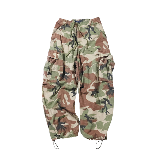 Nautica Japan Ripstop Camo Curve Cargo Pants Olive