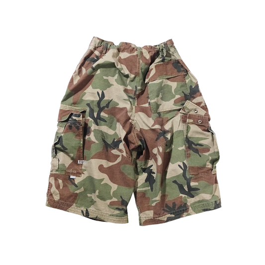 Nautica Japan Ripstop Camo Curve Cargo Shorts Olive