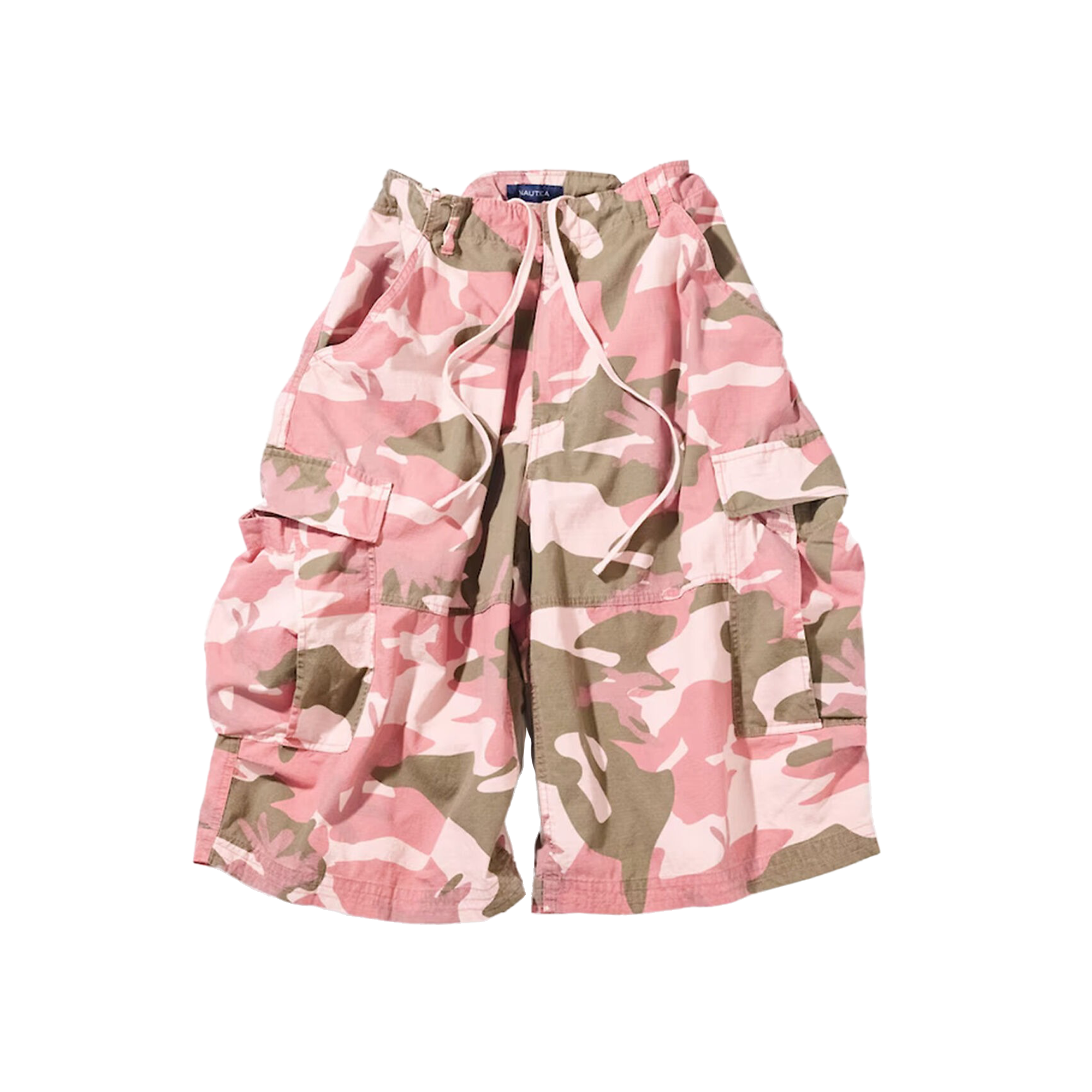 Nautica Japan Ripstop Camo Curve Cargo Shorts Pink